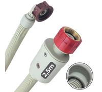 LICHTBLAU Tuyau d'arrivée d'eau de sécurité Aquastop I 2,5 m I avec filetage métallique 3/4 pouce pour lave-linge et lave-vaisselle Soupape de sécurité Aquastop Certification VDE