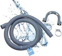 Lichtblau Tuyau de vidange lave-linge lave-vaisselle I Taille 1,5 m I Kit complet avec étrier & colliers de serrage I Tuyau d'évacuation d'eau universel Indépendamment du fabricant