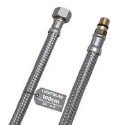 LICHTBLAU tuyau inox 100 cm 3/8 sur M8 court flexible blindé anti pli robinet eau potable électrovanne angle cuisine raccord universel