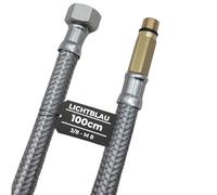 LICHTBLAU tuyau inox 100 cm 3/8 vers M8 long flexible blindé anti torsion robinet eau potable cuisine raccord universel haute pression