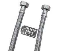 LICHTBLAU tuyau inox 45 cm 1/2 flexible blindé anti pli robinet eau potable cuisine salle bain raccord universel haute pression