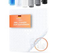 LICHTENHEIM Tapis de douche antidérapant Sensitiv 53x53 cm - INCL 2 crochets - Tapis de baignoire antidérapant - Tapis de bain antidérapant sans BPA - Tapis de bain résistant à la moisissure et