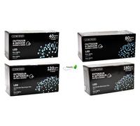 Lichterkette LED Kaltweiß, Kabelfarbearbe:schwarz, LEDs:120 LEDs 9m