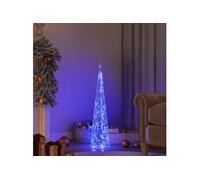 vidaXL Cône lumineux décoratif LED 90 cm acrylique Bleu Décoration de Noël 328961