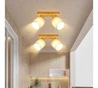 Lichtmaler Plafonnier Industriel Noir LED Luminaires | Intérieur Vintage Lampe Plafond 2 Spots de Plafond Orientable E14 Lustre Salon Chambre Cuisine, Sans Ampoule