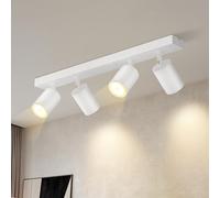 Lichtmaler Plafonnier Spot Blanche Rampe Plafond Led 4 Spots, Base Droite