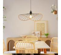 Lichtmaler Suspension noire Suspension pour table à manger - Lampe suspendue E27 Lampe suspendue rétro Lampe de salon suspendue Boho Ø 50 cm pour salle à manger, chambre à coucher, café (sans ampoule)