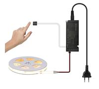 lichtvoll Bande LED COB 3 m blanc chaud avec variateur tactile et bloc d'alimentation 36 W pour panneaux acoustiques et cuisine
