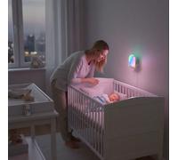 Lichty Veilleuse RGB télécommandée, 7 couleurs, SMD LED, 0,5 W, 110-220 V, ABS + métal, fonction de minuterie, pour chambre et chambre d’enfant