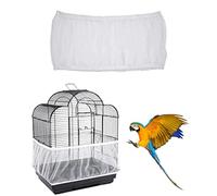 LICHUANUK Couvertures de Cage à Oiseaux,Attrape-Graine Plume, Housse de Cage à Oiseaux,Cage Oiseaux Nylon Mesh pour Cages Oiseaux Lavable Couverture de Birdcage Circonférence Réglable 140-220cm