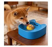 Lick Bowl pour Chiens avec Bille rotative, Jouet De Léchage De Chien Antidérapant pour Une Alimentation,Blue-1pc