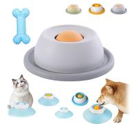Lick Sphere for Dogs, Dog Lick Sphere Slow Feeder Bowl, Pet Ball Shaped Slowly Interactive Toys for Dogs and Cats, Pet Bowl Easy to Clean,Non-Slip & Splash-Proof (Gray)
