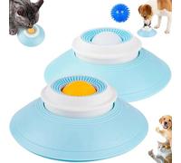 Lick Sphere for Dogs, Interactive Canine Non Slip Anxiety Bowl with Ball, Dog and Cat Enrichment Toys Licky Mats, Slow Feeder Dog Bowl for Cat Dogs Calming & Anxieties Relief (2 * B)