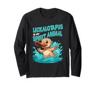 Lickalotopus is My Spirit Animal Wildlife Platypus Humour Manche Longue