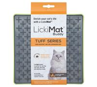 LickiMat Buddy Tuf Chat Vert 20x20 CM Tapis de Fourrage pour Chats, Tuff-Version