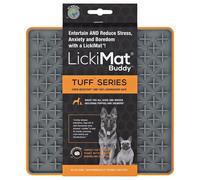 Lickimat Tuff Mangeoire pour chien très résistante pour l'ennui et la réduction de l'anxiété ; parfaite pour la nourriture, alternative amusante à une gamelle à alimentation lente, orange