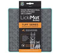 LickiMat Buddy Tuf Turquoise 20x20 CM pour Chiens - Tapis de Fourrage,
