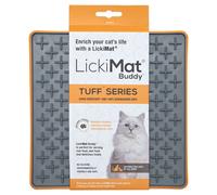 LickiMat Buddy Tuff Chat Orange 20x20 Cm - Tapis De Nourriture Pour Chats