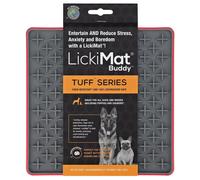 LickiMat Buddy Tuff Rouge 20x20 cm Plaque à Lécher Passe au Lave-Vaisselle