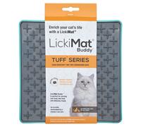 LickiMat Buddy Tuff Tapis De Nourriture Pour Chats Turquoise 20x20 Cm