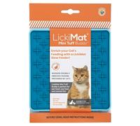 LickiMat Chat Mini Buddy Tuff Tapis De Nourriture Turquoise 15x15cm Pour Chats