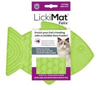 LickiMat Felix Tapis à lécher pour Chat en Forme de Poisson Idéal pour la Nourriture, Les friandises, Le Yaourt ou Le Beurre d'arachide Alternative Amusante à Une gamelle ou Un Plat à Alimentation