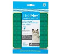 LickiMat Mini Playdate Tuff Chat Vert 15x15cm Tapis De Nourriture Pour Chats