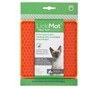 LickiMat Mini- Sucette Tuf Chat Orange 15x15 CM Tapis de Fourrage pour Leckerlis