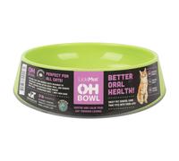 LickiMat OH Bol Pour Chat 15 Cm Vert Pour Chats Soin Dentaire Et Boules De Poils