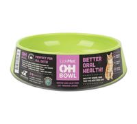 LickiMat OH Bol Pour Chat 15 Cm Vert Pour Chats Soin Dentaire Et Boules De Poils