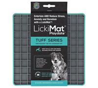 LickiMat Playdate Tuf Tapis de Fourrage 20x20cm Turquoise pour Chiens,
