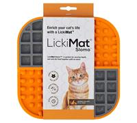 LickiMat Slomo Tapis à lécher pour chat avec alimentation lente Idéal pour la nourriture, les friandises, le yaourt ou le beurre de cacahuète. Alternative amusante à un bol ou un plat pour chat à
