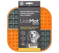 LickiMat Slomo Orange 20x20cm pour Chiens - Tapis de Fourrage Saine Alimentation