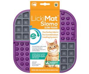 LickiMat Slomo Tapis à lécher pour chat avec alimentation lente Idéal pour la nourriture, les friandises, le yaourt ou le beurre d'arachide Alternative amusante à une gamelle ou un plat à alimentation