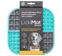 LickiMat Slomo Turquoise 20x20 CM pour Chiens - Tapis de Fourrage,