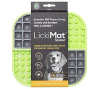 Lickimat Slomo, le yaourt ou le beurre d'arachide. [Alternative amusante à un bol pour chien à alimentation lente] Disponible dans une variété de couleurs, Vert