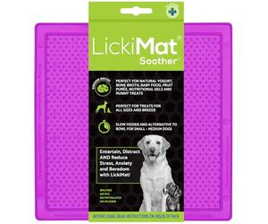 LICKIMAT Soother Tapis Anti-Fuite pour Chien en 2 Tailles et différentes Couleurs - Couleur : Violet - Taille S : 20 x 20 cm