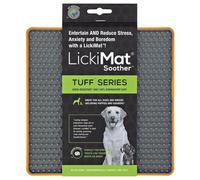 LickiMat Sucette Tuf Orange 20x20 CM - Tapis de Fourrage pour Chiens,