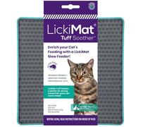 LickiMat Tuff Cat Tapis à lécher pour chat avec alimentation lente Pour la nourriture, les friandises, le yaourt ou le beurre d'arachide Alternative amusante à une gamelle ou un plat à alimentation