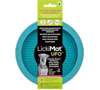 LickiMat Tapis de léchage UFO pour chiens, 18 x 3,5 cm, caoutchouc naturel, 7 ventouses, turquoise