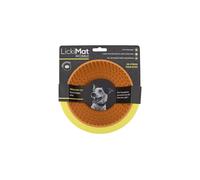 LickiMat Wobble - bol à lécher en caoutchouc naturel pour chiens - orange - 18 cm