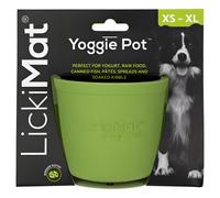 LICKIMAT - Yoggie Pot Gamelle Anti-Glouton pour Chien - Bol Caoutchouc Alimentation Lente, Réduit l'Anxiété et l'Ennui - pour Croquettes, Pâtée, Eau - Vert