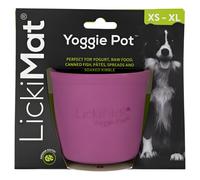 LICKIMAT - Yoggie Pot Gamelle Anti-Glouton pour Chien - Bol Caoutchouc Alimentation Lente, Réduit l'Anxiété et l'Ennui - pour Croquettes, Pâtée, Eau - Violet