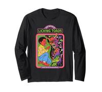 Licking Toads Psychedelic Sarcastic Retro Funny Adult Humor Manche Longue