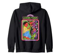 Licking Toads Psychedelic Sarcastic Retro Funny Adult Humor Sweat à Capuche