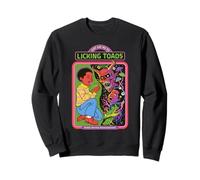 Licking Toads Psychedelic Sarcastic Retro Funny Adult Humor Sweatshirt