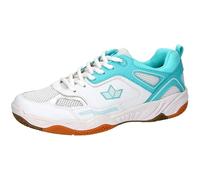 Lico Baskets d'intérieur Sprint pour Femme, Blanc Turquoise., 10 UK