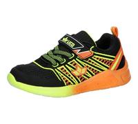 Lico Blinky Boy Chaussures Clignotantes, Noir, Orange, Citron, 23 EU