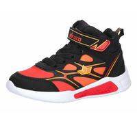Lico Blinky Boy Chaussures Clignotantes, Noir, Rouge, Orange, 35 EU