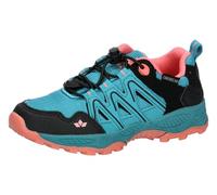 Lico Chaussures de Trekking Leander Unisexes pour Enfant, Bleu pétrole, Noir, Saumon, 33 EU